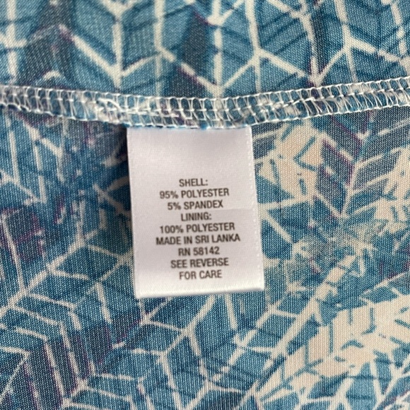 Dressbarn Signature Ella Blue and White Patterned Midi Dress - Picture 10 of 10